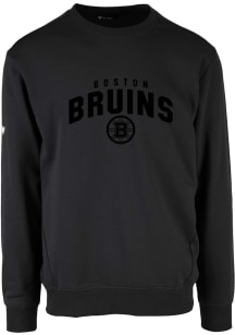 Levelwear Boston Bruins Mens Black Zane Long Sleeve Crew Sweatshirt