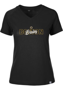 Levelwear Boston Bruins Womens Black Ariya Short Sleeve T-Shirt