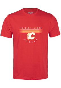 Levelwear Calgary Flames Red Richmond Short Sleeve T Shirt
