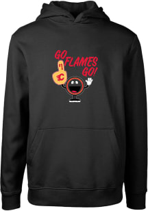 Levelwear Calgary Flames Youth Black Podium Jr Long Sleeve Hoodie