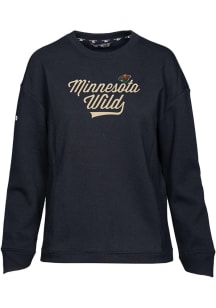 Levelwear Minnesota Wild Womens Black Fiona Crew Sweatshirt