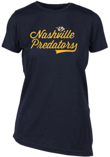 Levelwear Nashville Predators Womens Navy Blue Birch Short Sleeve T-Shirt