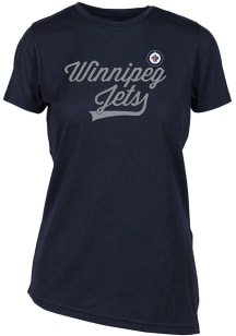 Levelwear Winnipeg Jets Womens Navy Blue Birch Short Sleeve T-Shirt
