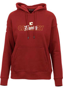 Levelwear Calgary Flames Womens Red Adorn Hooded Sweatshirt