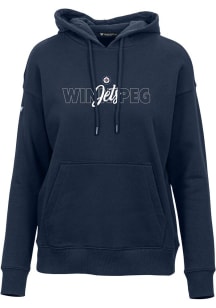 Levelwear Winnipeg Jets Womens Navy Blue Adorn Hooded Sweatshirt