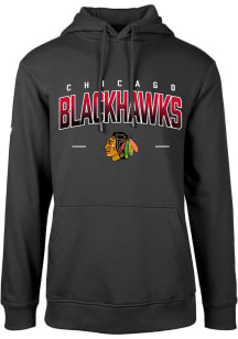 Levelwear Chicago Blackhawks Mens Black Podium Long Sleeve Hoodie