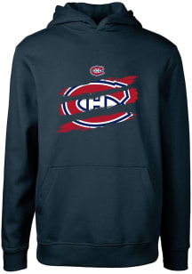 Levelwear Montreal Canadiens Youth Navy Blue Podium Jr Long Sleeve Hoodie