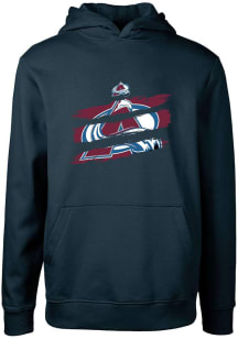Levelwear Colorado Avalanche Youth Navy Blue Podium Jr Long Sleeve Hoodie