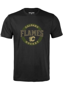 Levelwear Calgary Flames Black Richmond Short Sleeve T Shirt