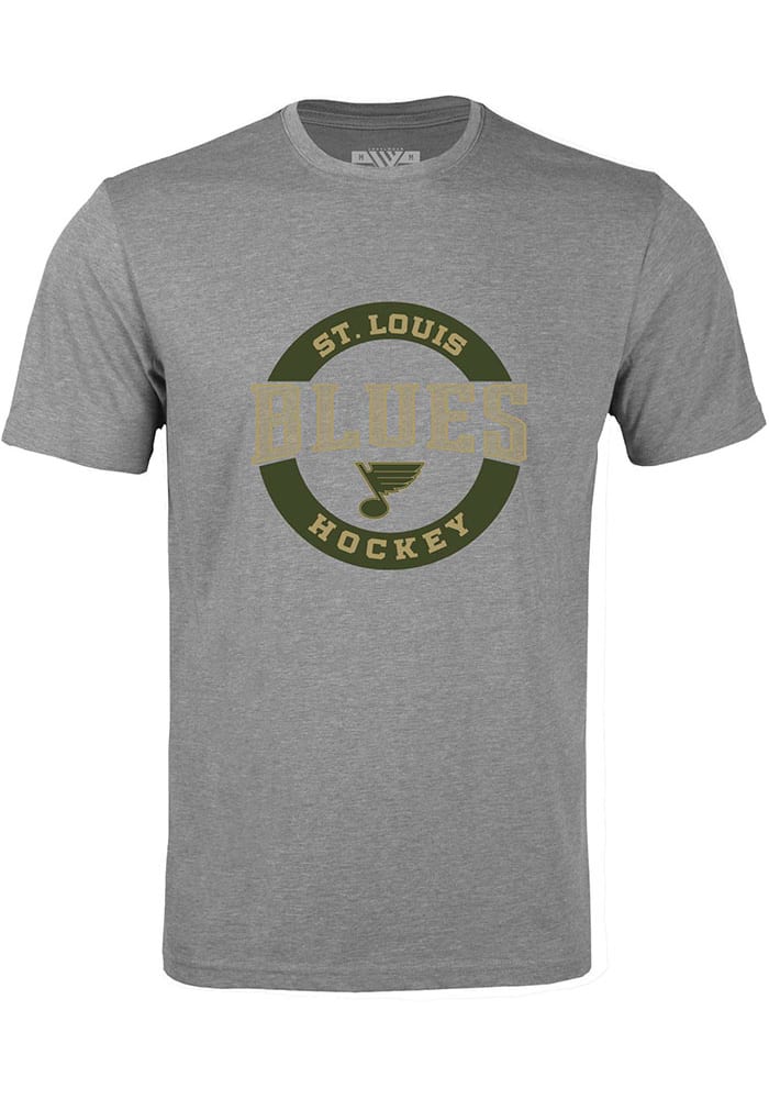 Levelwear St Louis Blues Charcoal Corporal Richmond Short Sleeve T