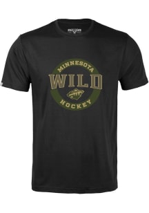 Levelwear Minnesota Wild Black Richmond Short Sleeve T Shirt