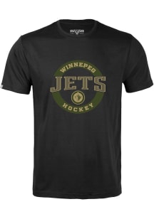 Levelwear Winnipeg Jets Black Richmond Short Sleeve T Shirt