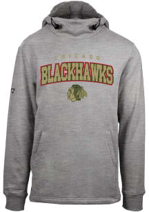 Levelwear Chicago Blackhawks Mens Grey Shift Long Sleeve Hoodie