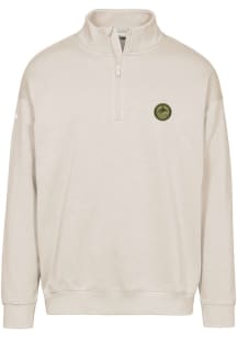 Levelwear Vancouver Canucks Mens Tan Murray Long Sleeve 1/4 Zip Pullover