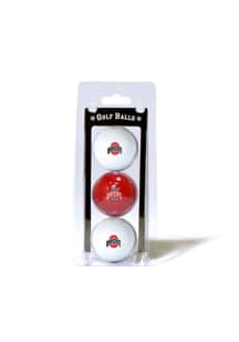 Red Ohio State Buckeyes 3 Pack Golf Balls