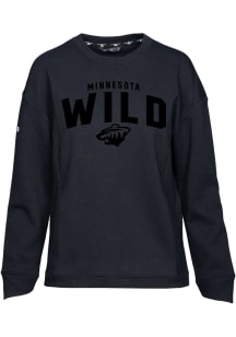 Levelwear Minnesota Wild Womens Black Fiona Crew Sweatshirt