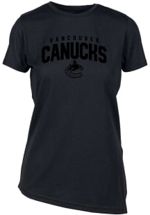Levelwear Vancouver Canucks Womens Black Birch Short Sleeve T-Shirt