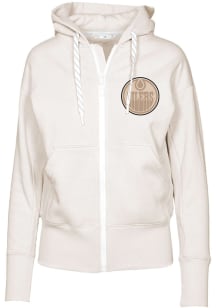 Levelwear Edmonton Oilers Womens White Gardinia Hooded Sweatshirt