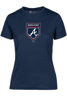Levelwear Atlanta Braves Womens Navy Blue Spring Training Maddox Short Sleeve T-Shirt