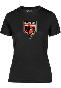 Levelwear Baltimore Orioles Womens Black Spring Training Maddox Short Sleeve T-Shirt