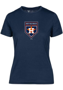 Levelwear Houston Astros Womens Navy Blue Spring Training Maddox Short Sleeve T-Shirt
