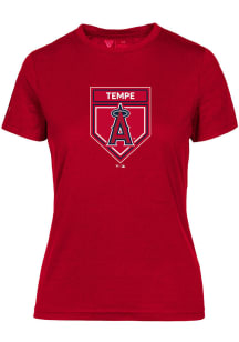 Levelwear Los Angeles Angels Womens Red Spring Training Maddox Short Sleeve T-Shirt