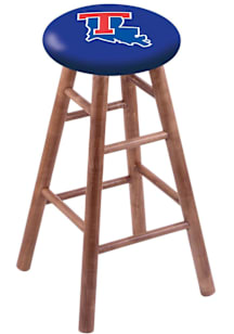 Louisiana Tech Bulldogs Round Cushion Maple Pub Stool - Brown