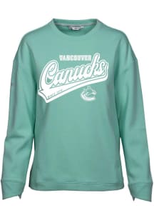 Levelwear Vancouver Canucks Womens Green Verve Fiona Crew Sweatshirt