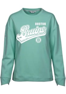 Levelwear Boston Bruins Womens Green Verve Fiona Crew Sweatshirt