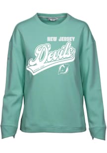 Levelwear New Jersey Devils Womens Green Verve Fiona Crew Sweatshirt