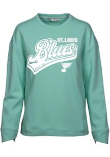 Levelwear St Louis Blues Womens Green Verve Fiona Crew Sweatshirt