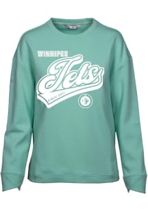 Levelwear Winnipeg Jets Womens Green Verve Fiona Crew Sweatshirt