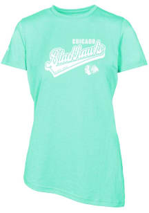 Levelwear Chicago Blackhawks Womens Green Verve Birch Short Sleeve T-Shirt