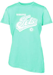 Levelwear Winnipeg Jets Womens Green Verve Birch Short Sleeve T-Shirt