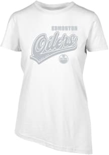 Levelwear Edmonton Oilers Womens White Verve Birch Short Sleeve T-Shirt