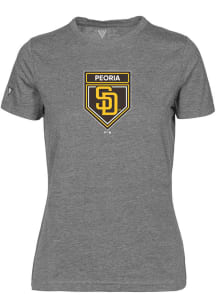 Levelwear San Diego Padres Womens Grey Spring Training Maddox Short Sleeve T-Shirt