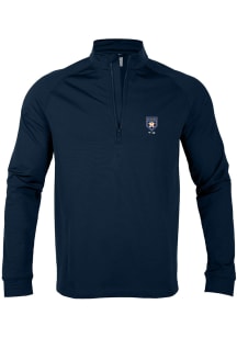 Levelwear Houston Astros Mens Navy Blue Spring Training Calibre Long Sleeve 1/4 Zip Pullover