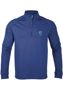 Levelwear Kansas City Royals Mens Blue Spring Training Calibre Long Sleeve 1/4 Zip Pullover