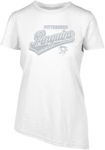 Levelwear Pittsburgh Penguins Womens White Verve Birch Short Sleeve T-Shirt