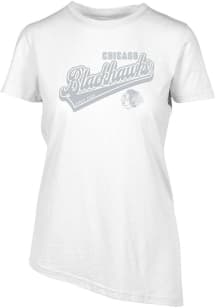 Levelwear Chicago Blackhawks Womens White Verve Birch Short Sleeve T-Shirt