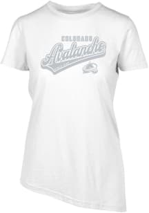Levelwear Colorado Avalanche Womens White Verve Birch Short Sleeve T-Shirt