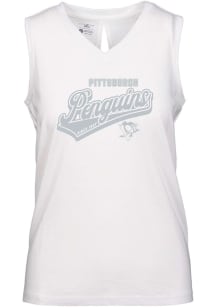 Levelwear Pittsburgh Penguins Womens White Verve Paisley Tank Top