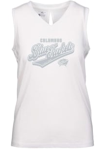 Levelwear Columbus Blue Jackets Womens White Verve Paisley Tank Top