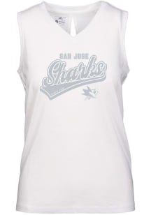 Levelwear San Jose Sharks Womens White Verve Paisley Tank Top