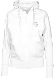 Levelwear Seattle Kraken Womens White Verve Gardinia Hooded Sweatshirt