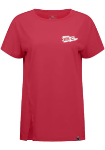 Levelwear Cincinnati Reds Womens Red Influx Rafters Short Sleeve T-Shirt