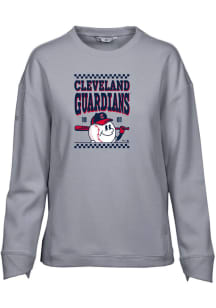 Levelwear Cleveland Guardians Womens Grey Fiona Inaugural Crew Sweatshirt