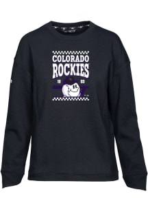 Levelwear Colorado Rockies Womens Black Fiona Inaugural Crew Sweatshirt