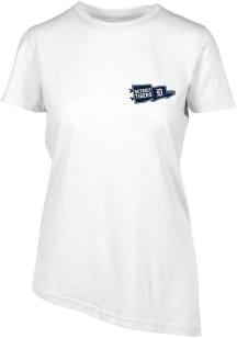 Levelwear Detroit Tigers Womens White BIRCH Rafters Short Sleeve T-Shirt