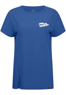 Levelwear Kansas City Royals Womens Blue Influx Rafters Short Sleeve T-Shirt